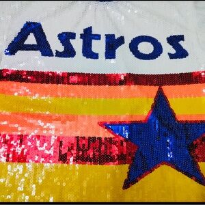 Brand New Astros Sequin Top with Star Design